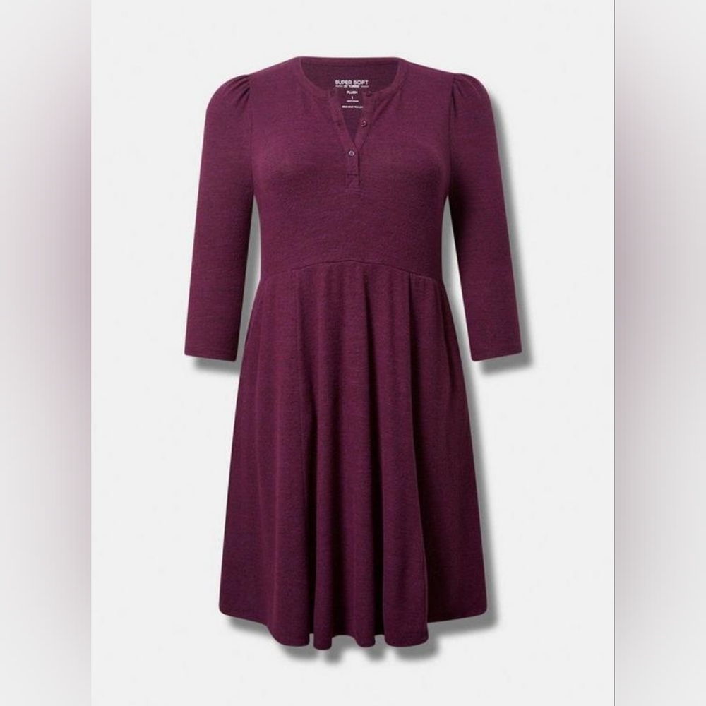 Mini Super Soft Plush Puff Sleeve Skater Dress sz 3